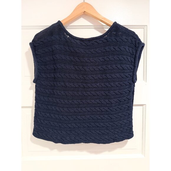 American Apparel Knit Sleeveless Sweater Vest Navy sz M - Picture 4 of 5